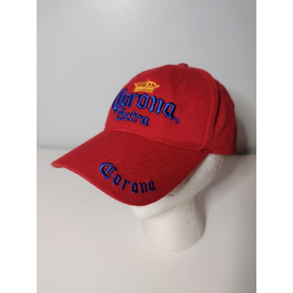 Corona Extra Embroidered Adjustable Hat Red Blue Logo Gold Crown 2005